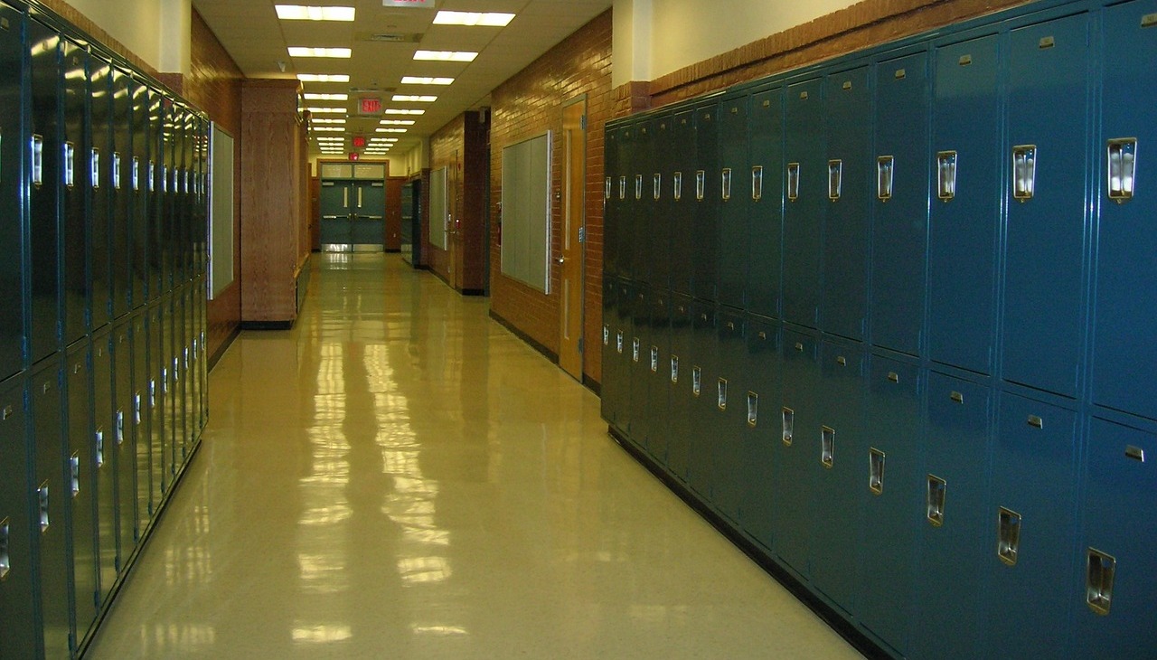 High School Hallway.