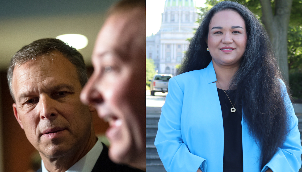 Left: Rep. Scott Perry, Right: Shamaine Daniels