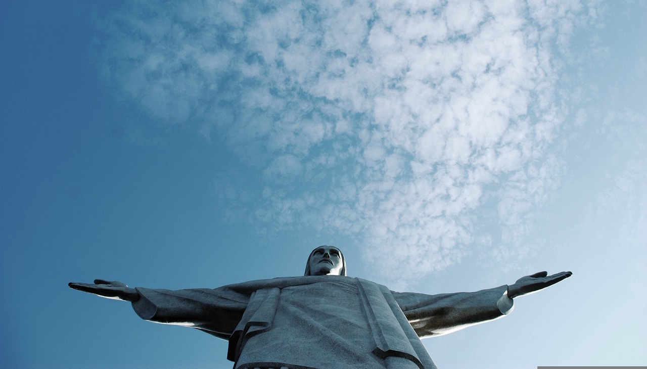 Santo Redentor statue at Río de Janeiro, Brazil.