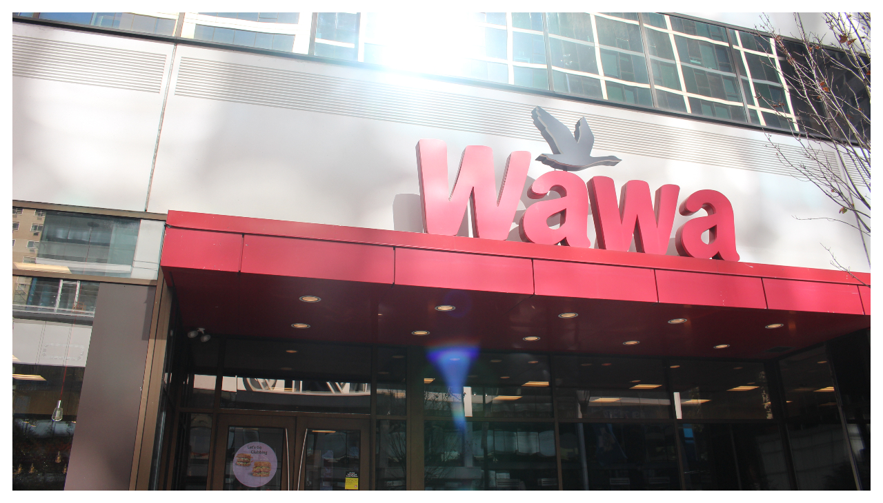 The storefront of a Wawa