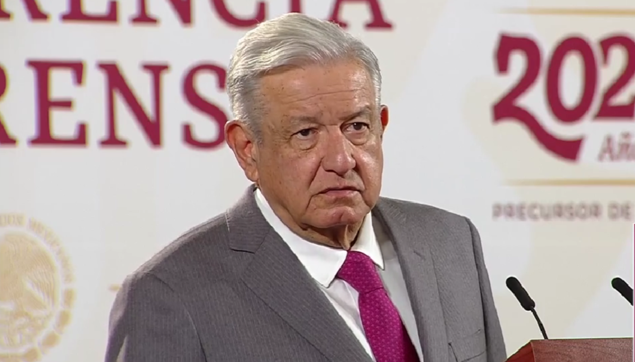 The President of Mexico during the press conference. Photo: Video capture