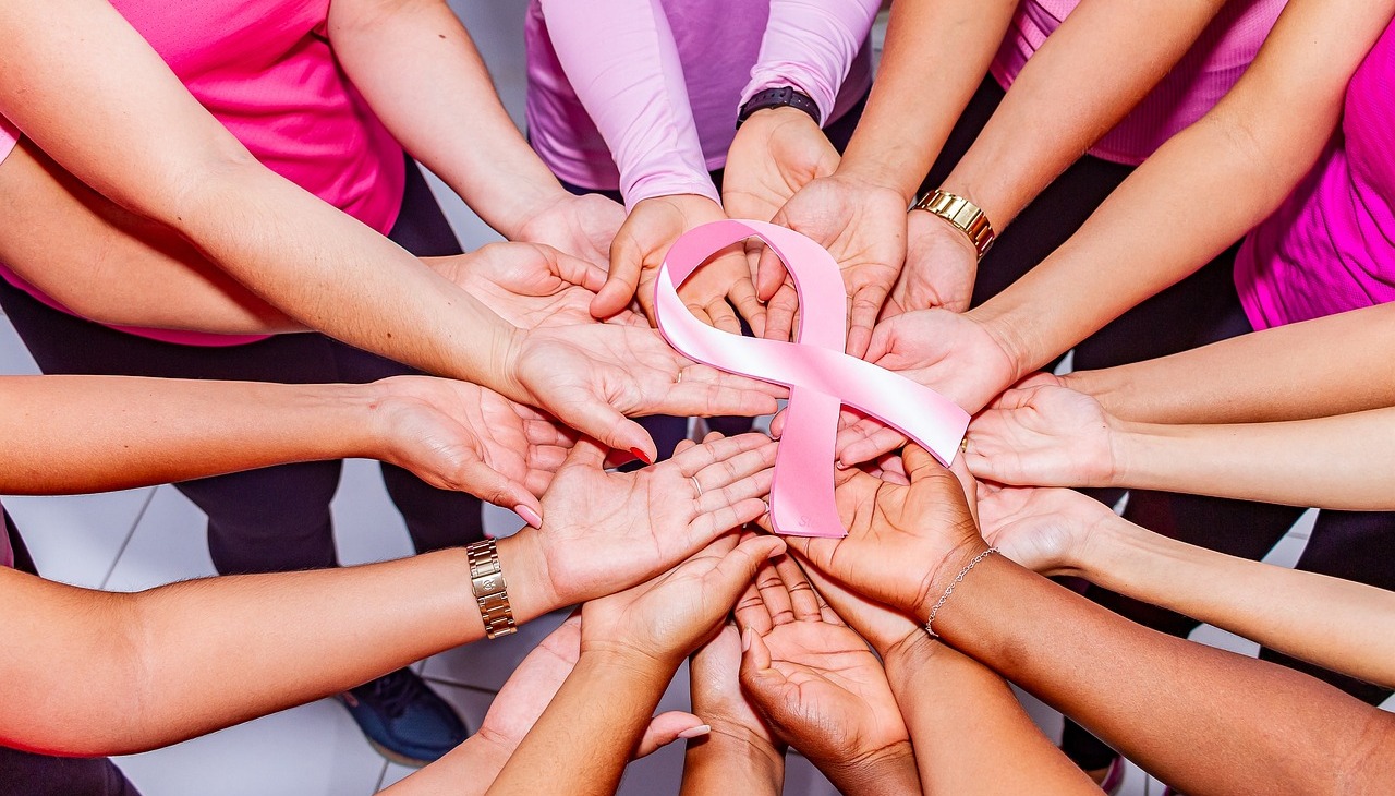 Image to promote breast cancer fight. 