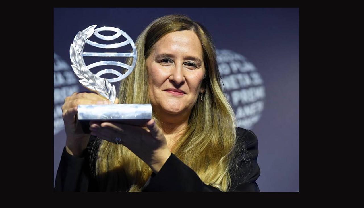 Luz Gabás, winner of 2022 Planeta literary award. Photo: Pau Barrena/AFP/via Getty Images