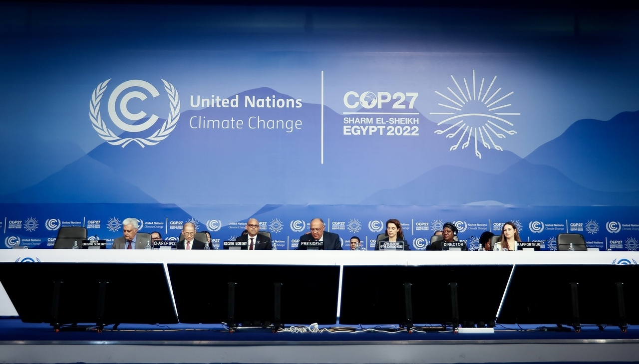 COP27 presentation in Egypt. 