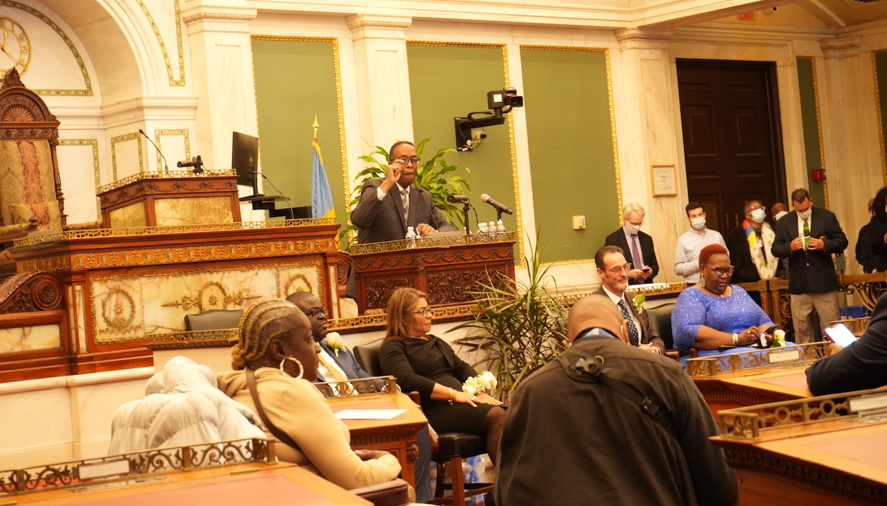 Darrell Clarke and the four new members of Philadelphia City Council