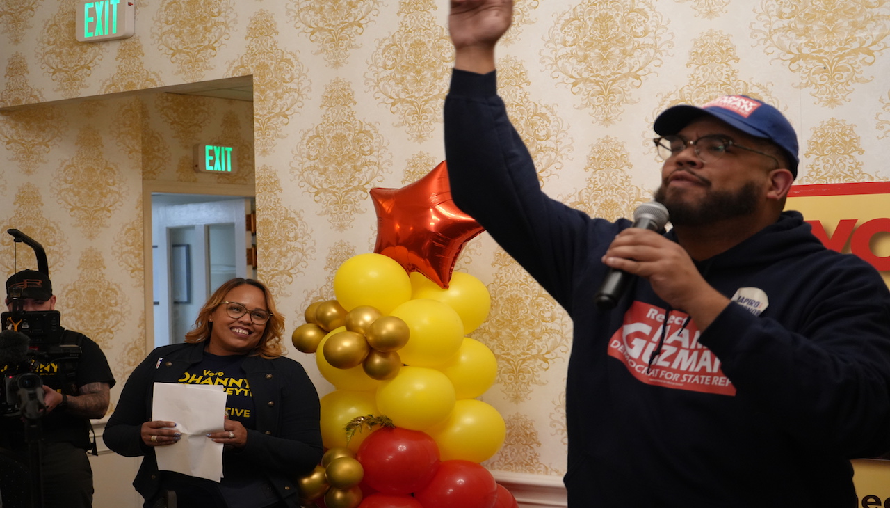 Pictured: House Rep. Manny Guzman and Johanny Cepeda-Freytiz