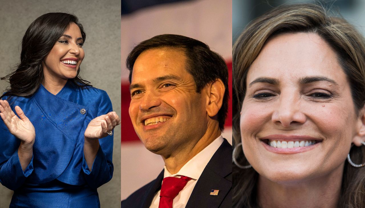 Left to right: Newly-elected Anna Paulina Luna, Marco Rubio, Maria Elvira Salazar.