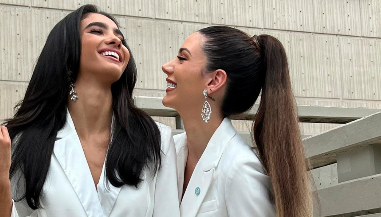 Mariana Varela, Miss Argentina, and Fabiola Valentin, Miss Puerto Rico, participated in Miss Grand International. Photo: Instagram video capture