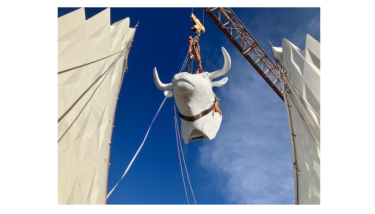 The ox that will crown the tower of St. Luke at Gaudi's Sagrada Famila. Photo: SAGRADA FAMILIA