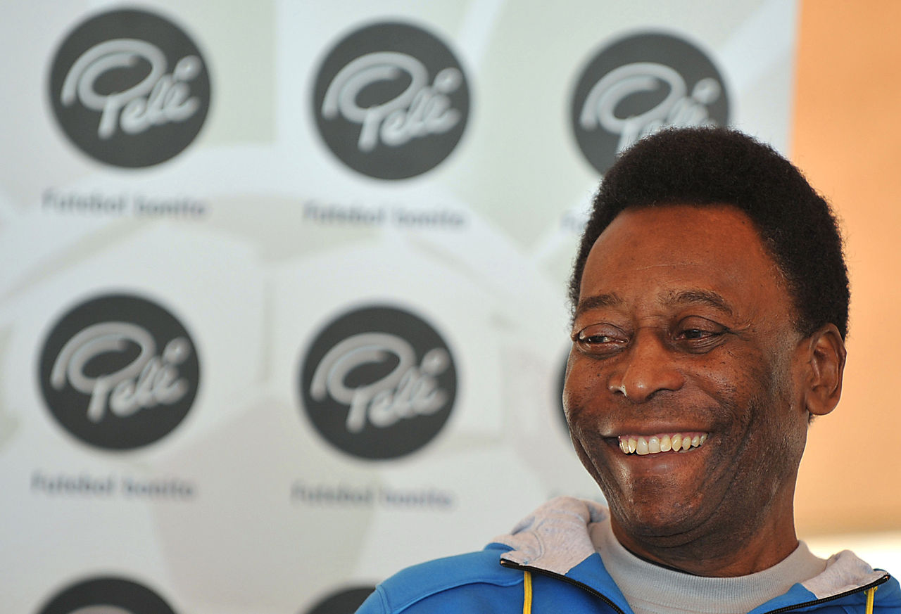 Pelé in 2010. Wikimedia Commons