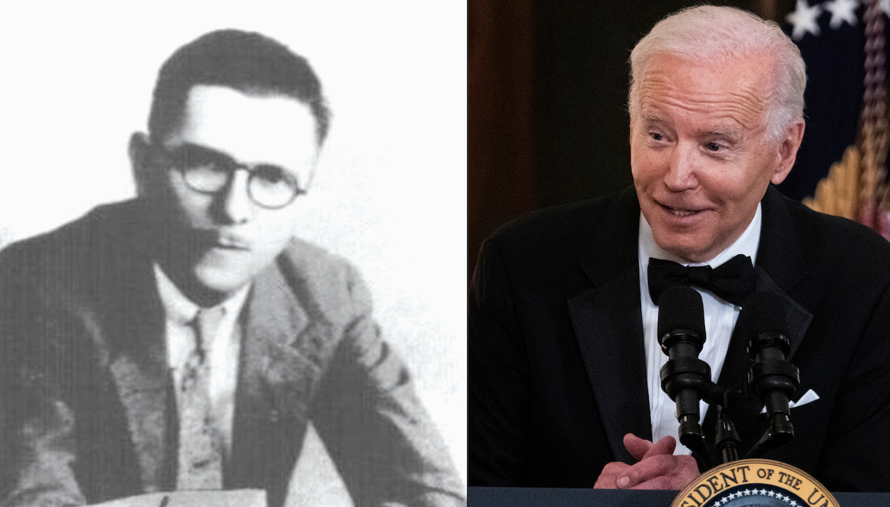 Left: Founder of Puerto Rican radio Joaquín Agusty. Right: U.S. President Joe Biden.