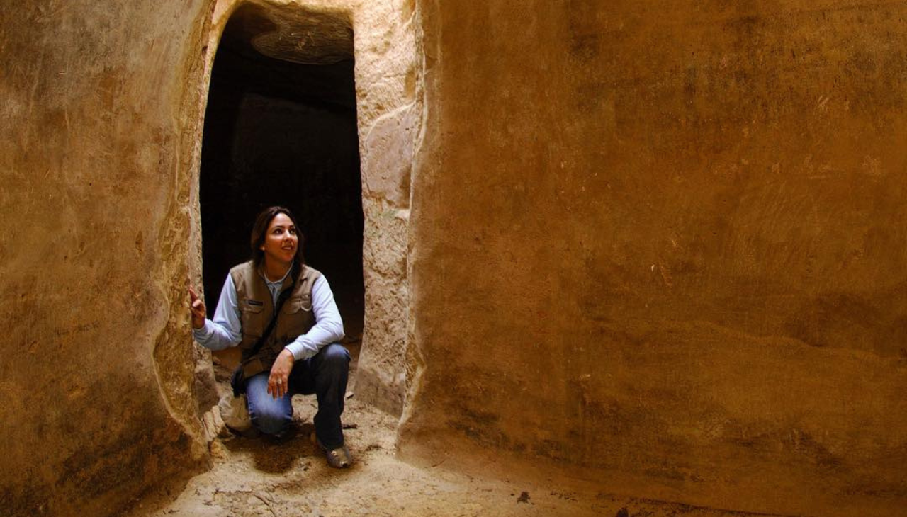 Día que la dra. Khatleen Martinez descubrió las cámara subterránea dentro de las murallas del templo. Foto: Instagram