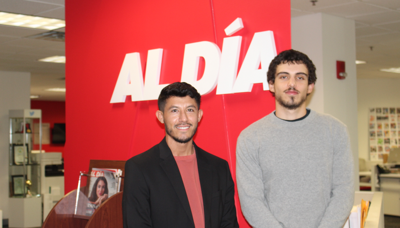 Martin Alfaro (left) and Alaitz Ruiz-Arteagoitia (right), AL DÍA's new general manager and manager of business development, respectively. Photo: Jensen Toussaint/AL DÍA News.