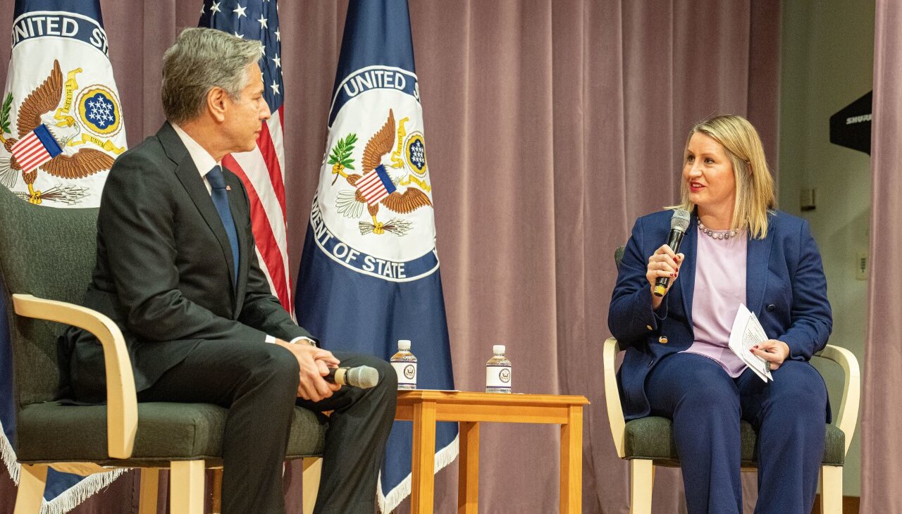 Secretary of State Antony Blinken during special chat.