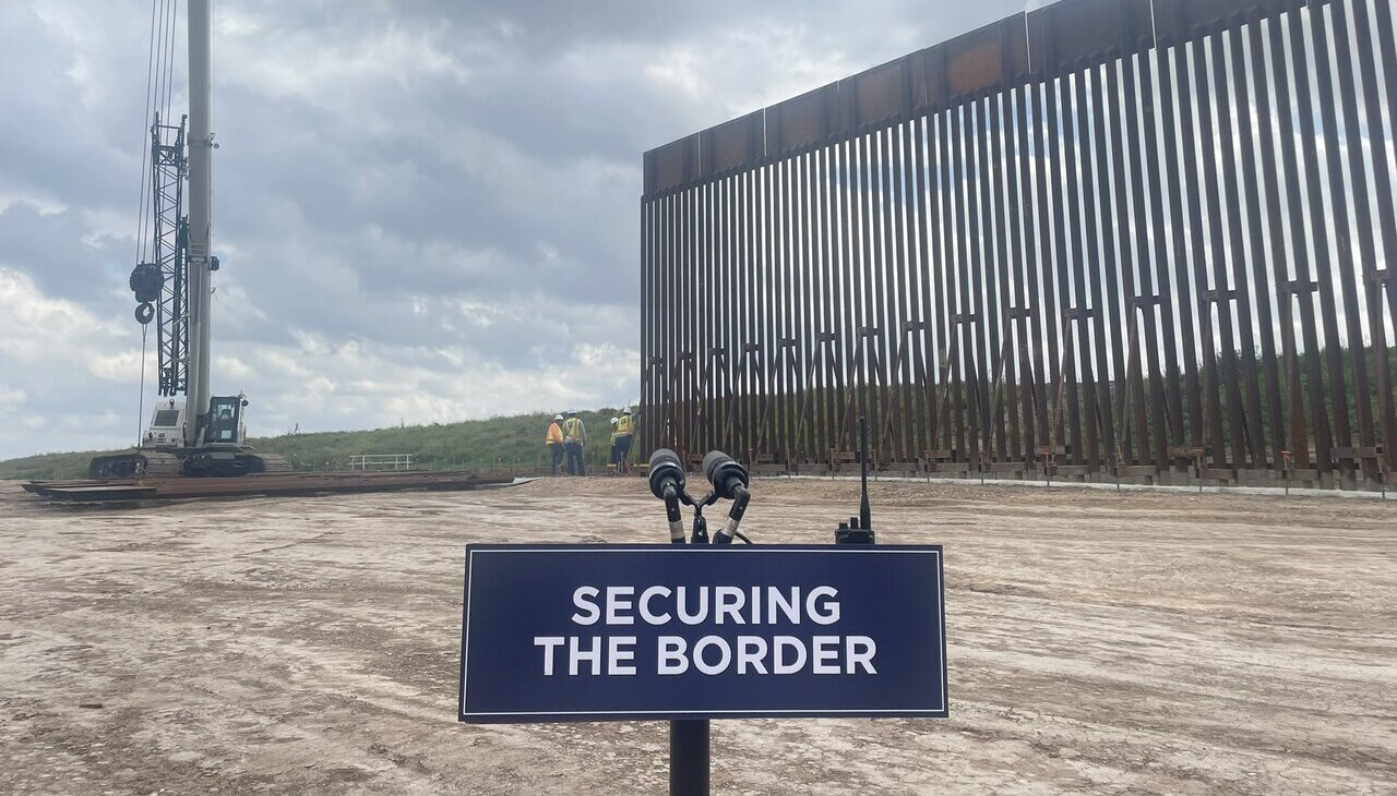 Border wall on San Benito, TX.