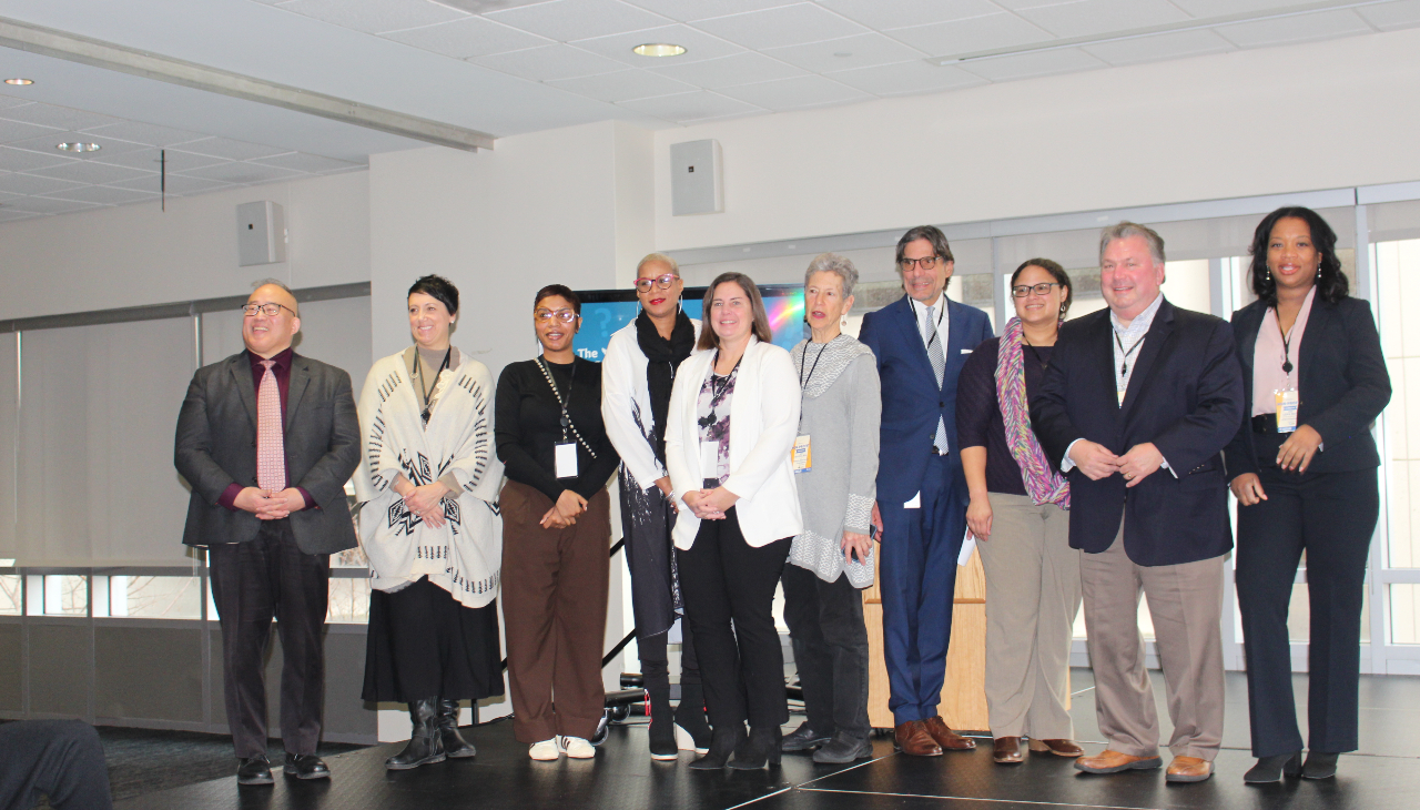 Councilman At-Large David Oh (left) with representatives from local foundations at the 2023 Youth Nonprofit Symposium on Jan. 10. Photo: Jensen Toussaint/AL DÍA News.