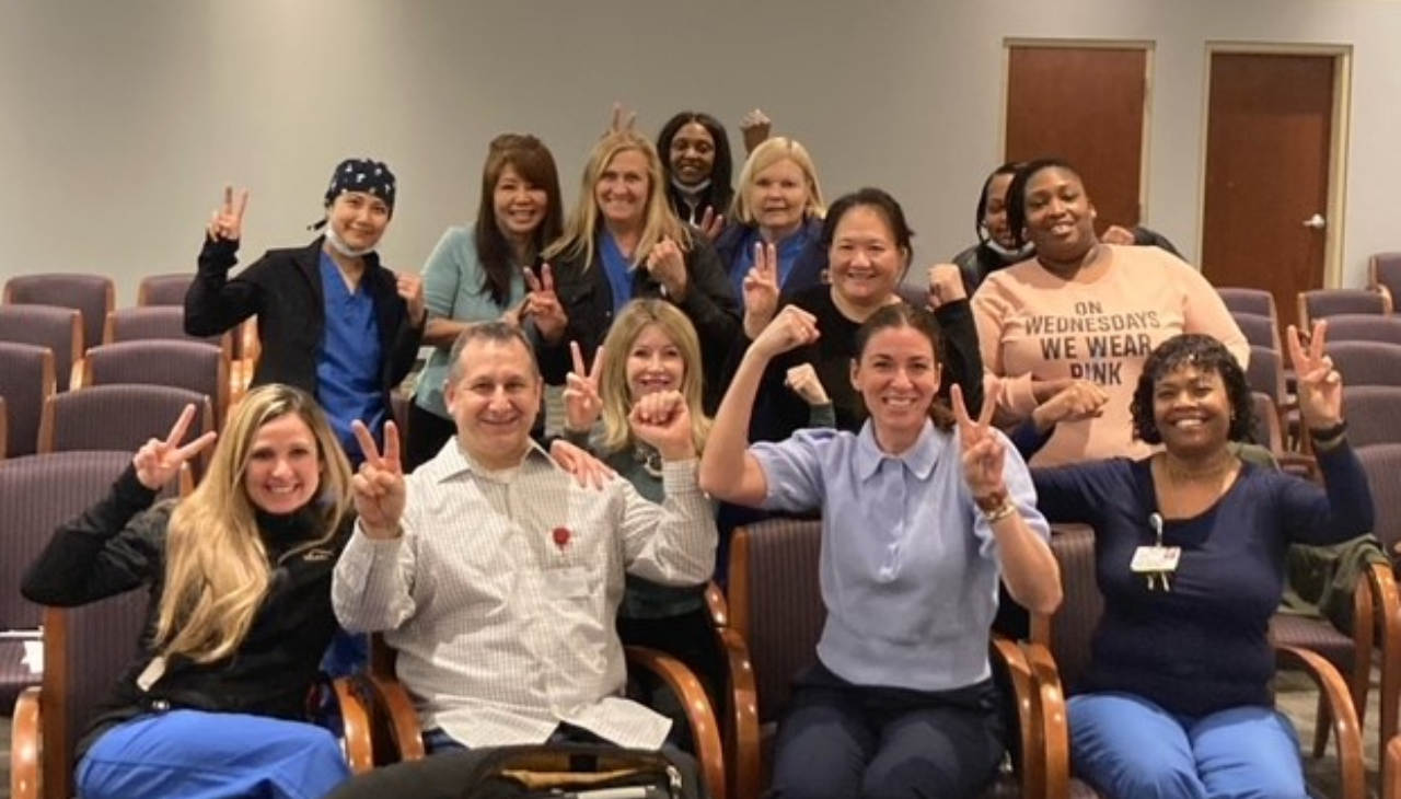 Wills Eye Hospital Nurses and Technical Specialists celebrating the contract's ratification. Photo courtesy of PASNAP