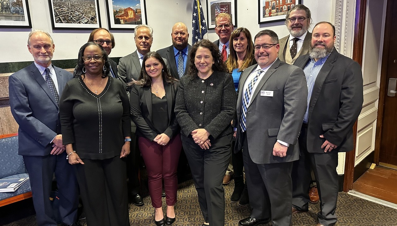 SBA Administrator, Isabel Casillas Guzmán, with entrepreneurs from Pennsylvania.