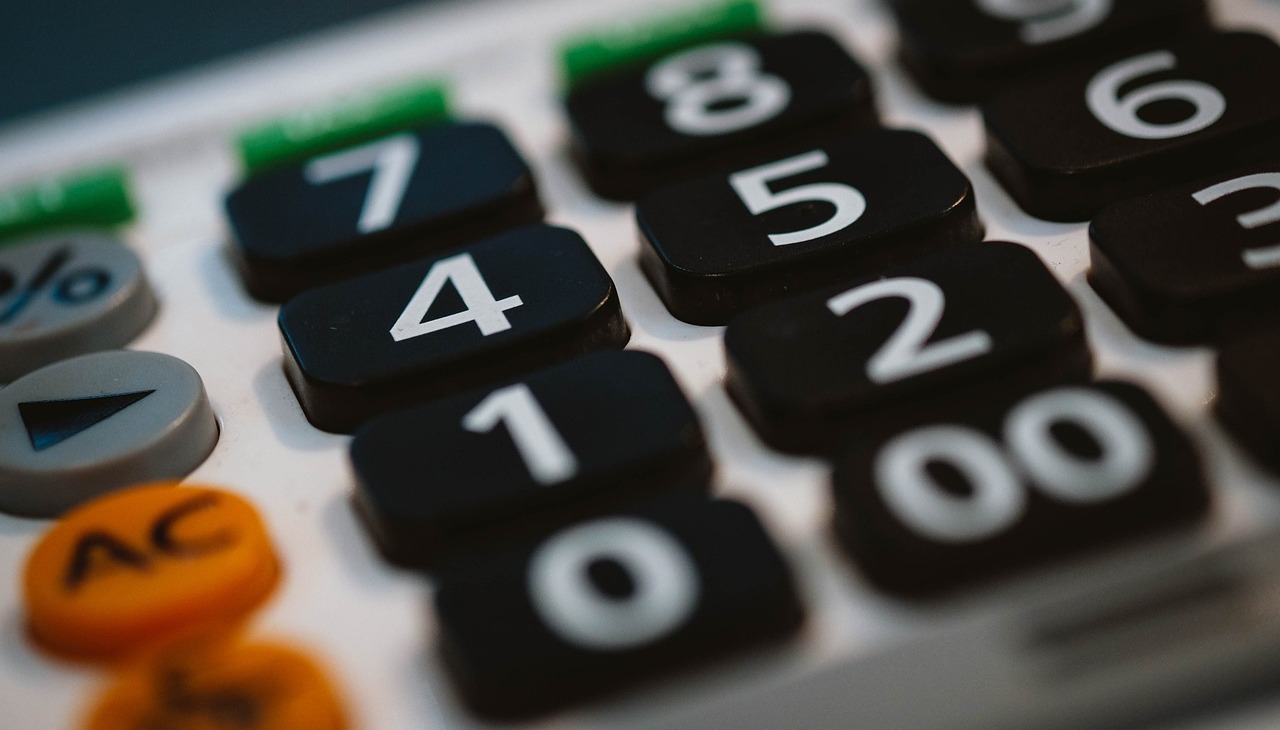 Calculator keyboard. 