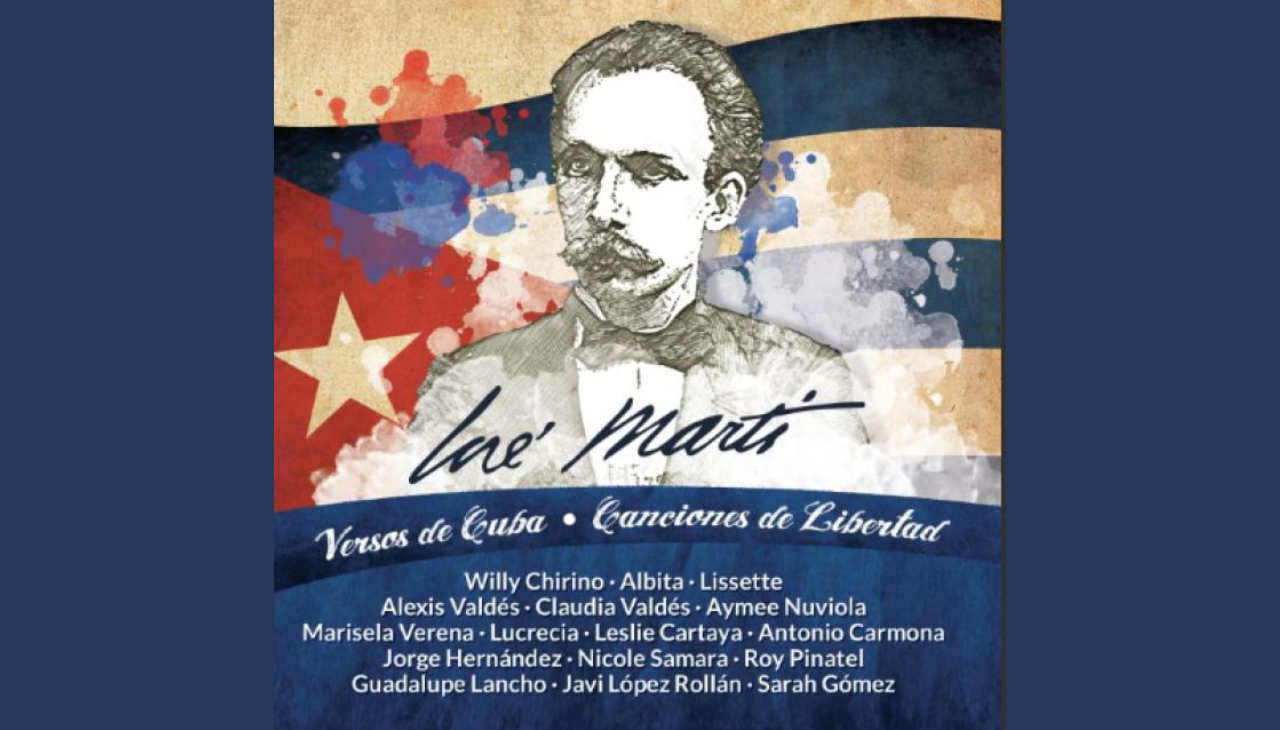 The album "José Martí, Versos de Cuba, Canciones de Libertad" is now available on digital platforms. Photo: Twitter.