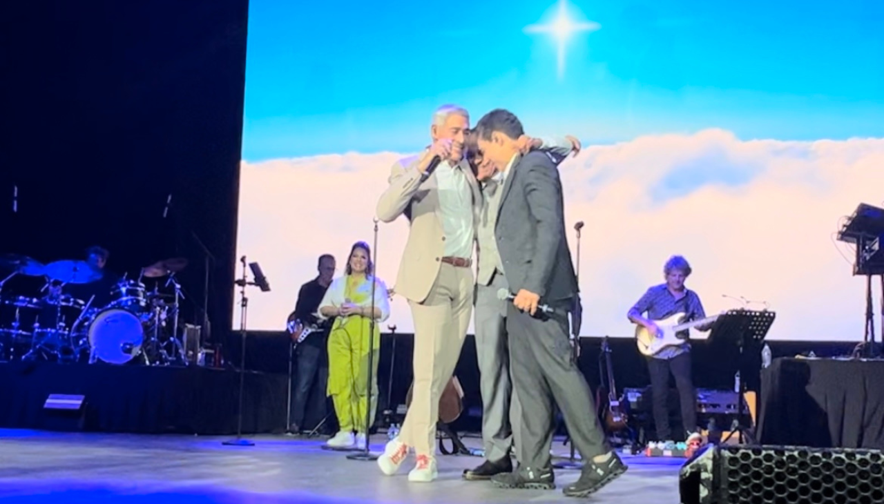 Johnny, Miguel and Ricky during their presentation in Puerto Rico. Photo: Courtesy.