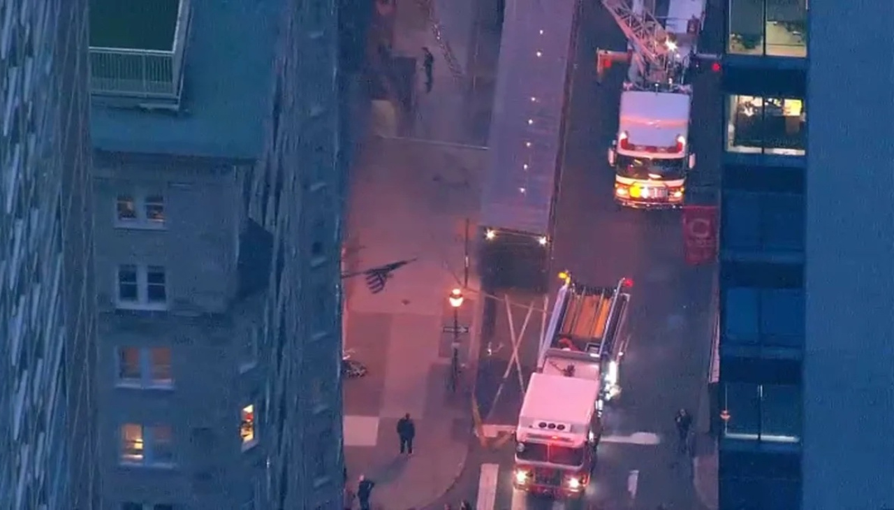 Overhead of the fire at Tequilas Restaurant & Bar. Photo credit: NBC10