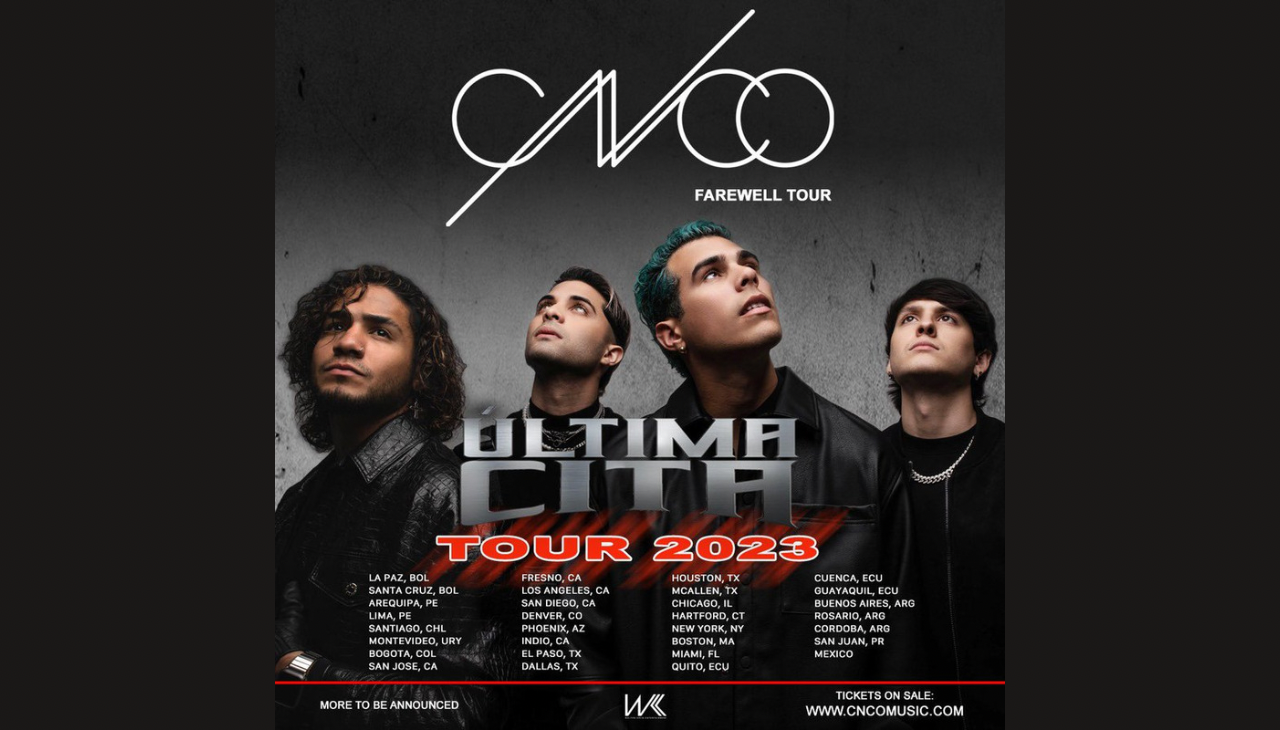 "La última cita" will be the band's last tour. Photo: instagram cnco. 