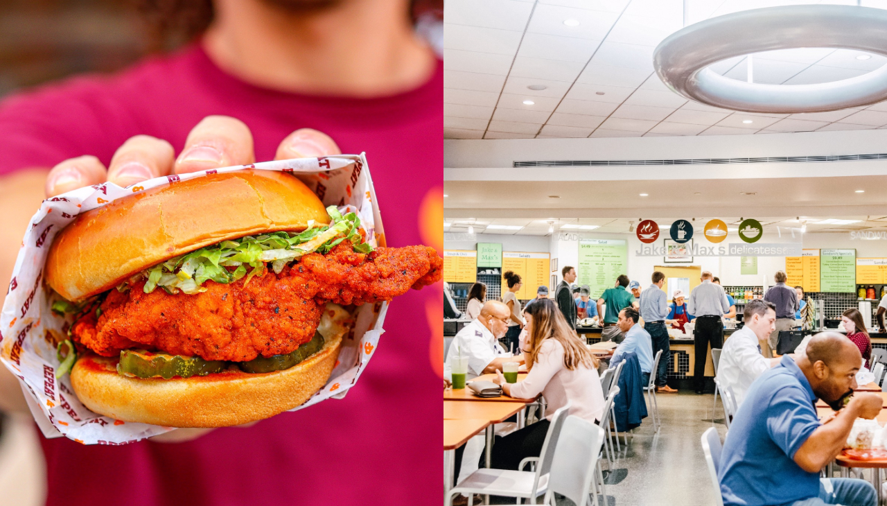 Basketball Hall of Famer Shaquille O'Neal's chicken franchise in coming to Philly. Photos Courtesy of Big Chicken and The Concourse at the Comcast Center.