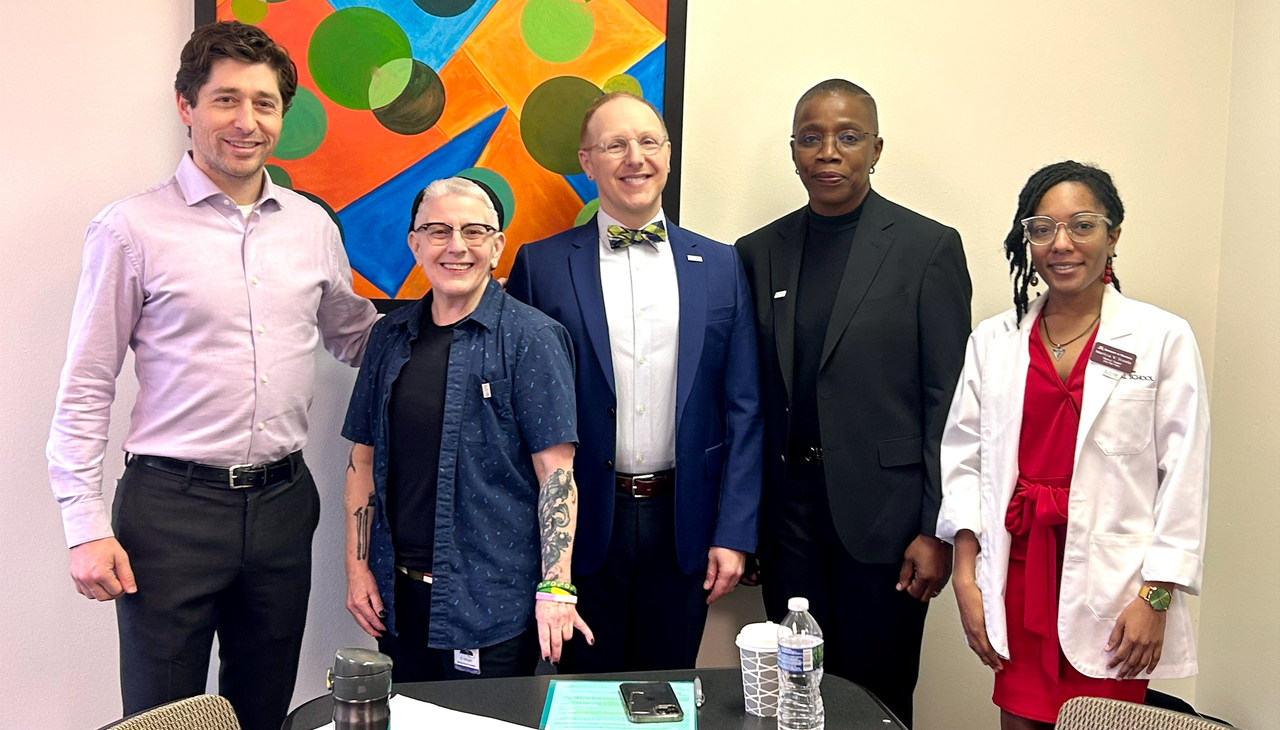 Minneapolis Mayor Jacob Frey with LGBTQ+ leaders.