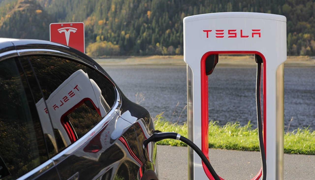 Tesla charging station.