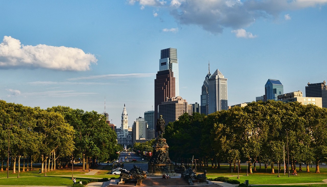 Panoramic view of Philadelphia. 