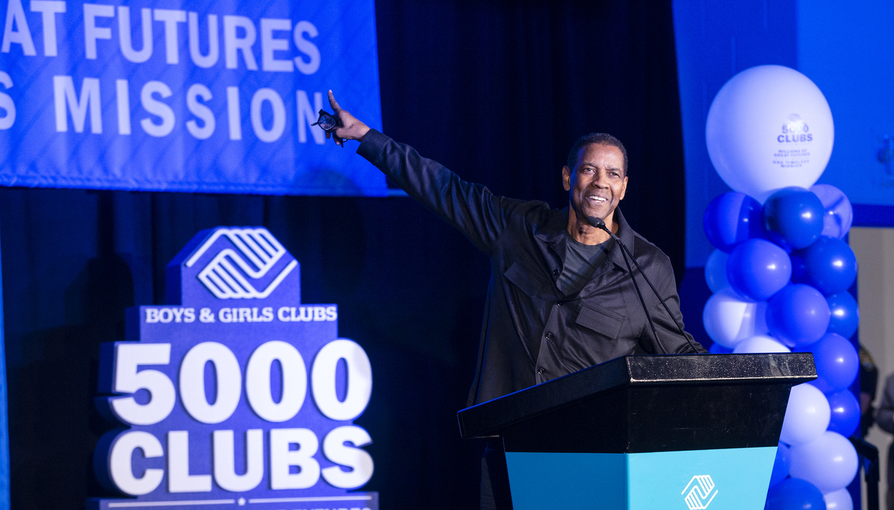 Denzel Washington presents the 5.000 Boys & Girls Club.