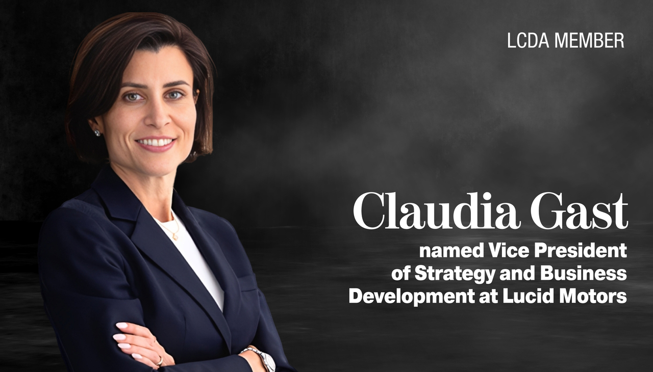 Claudia Gast, named vice president of Strategy and Business Development at Lucid Motors.