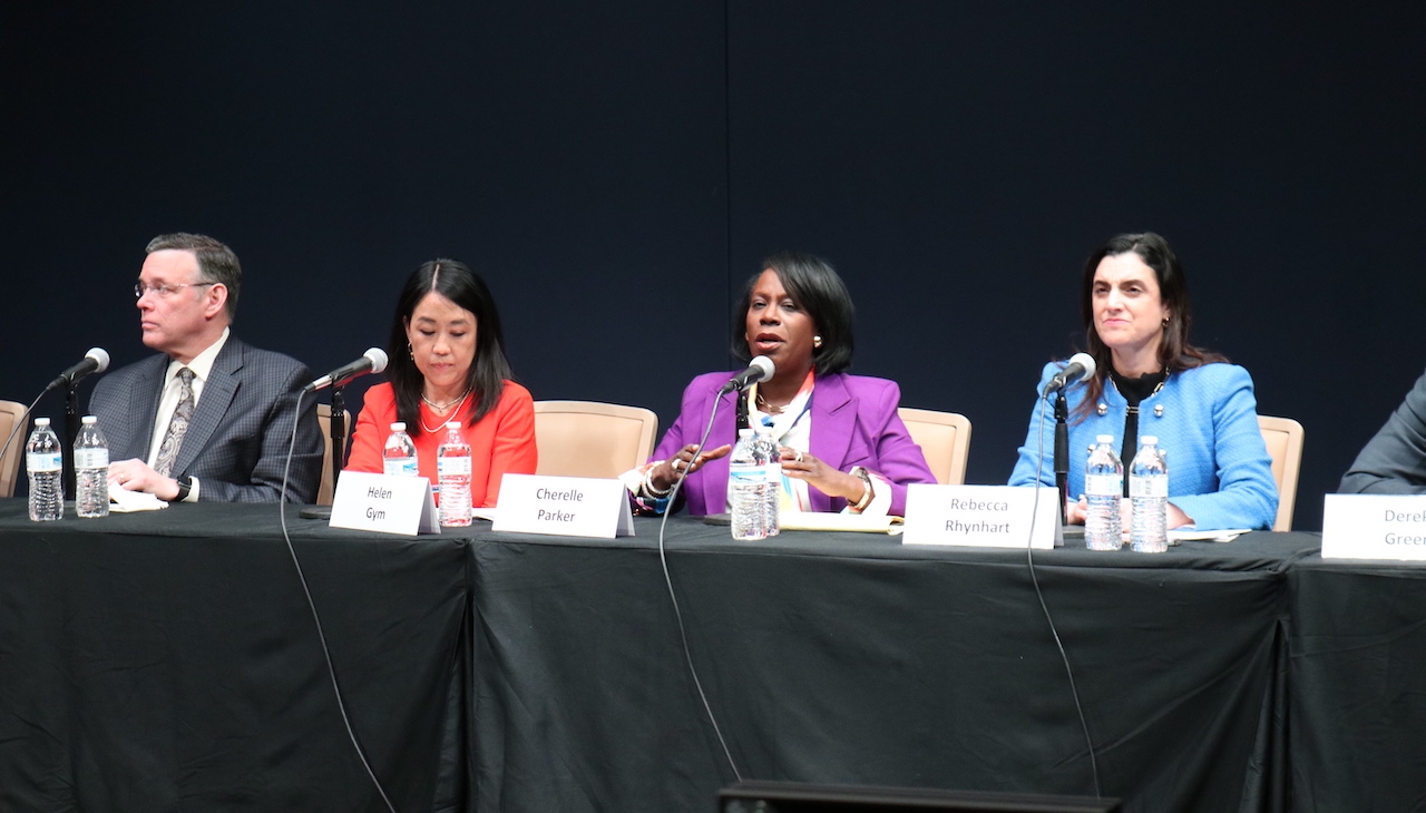 Jeff Brown, Helen Gym, Cherelle Parker, Rebecca Rhynhart