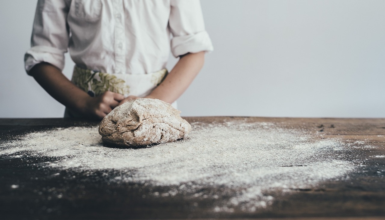 Chef about to start doing some bread. 