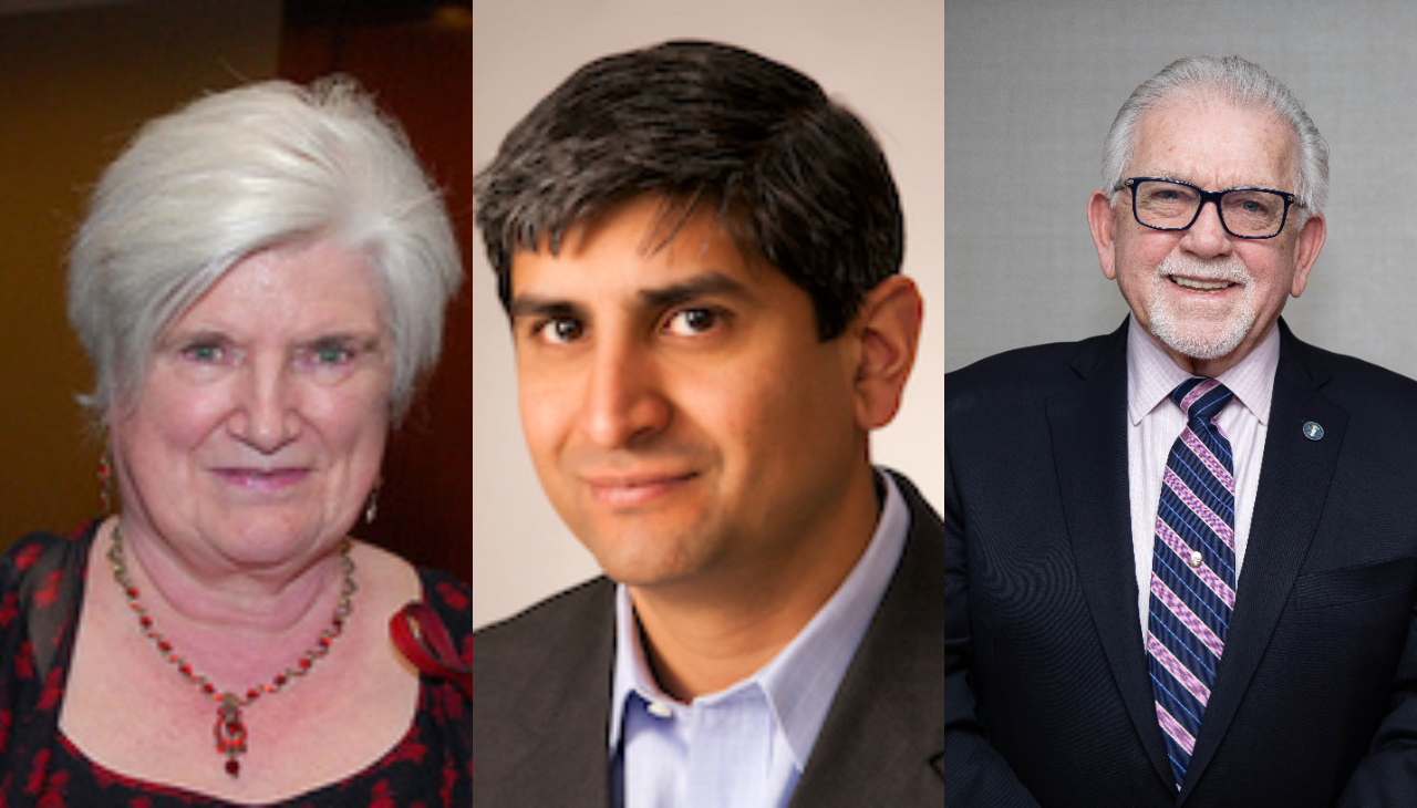 (Left to right) Anne O’Callaghan, Anuj Gupta, and Patrick Eiding are this year's Solas Awards honorees. Photo credit: Global Philadelphia, Temple University, and Philadelphia Council AFL-CIO 