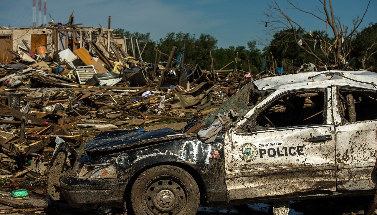 Tornado aftermath. 