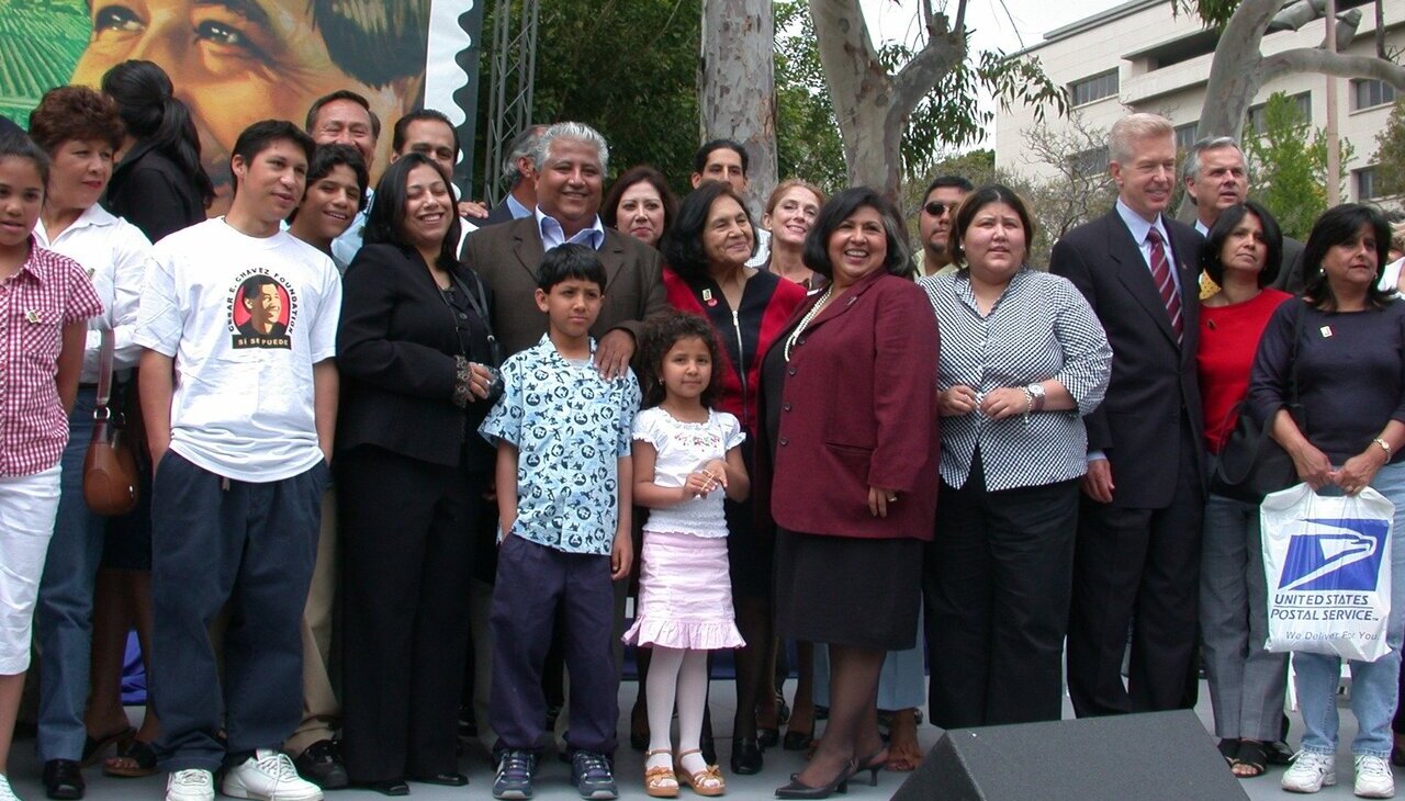 Gloria Molina in a United Farm Workers event.