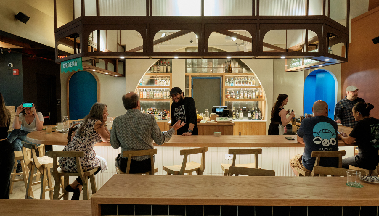 Interior bar of Duo's Taqueria. 