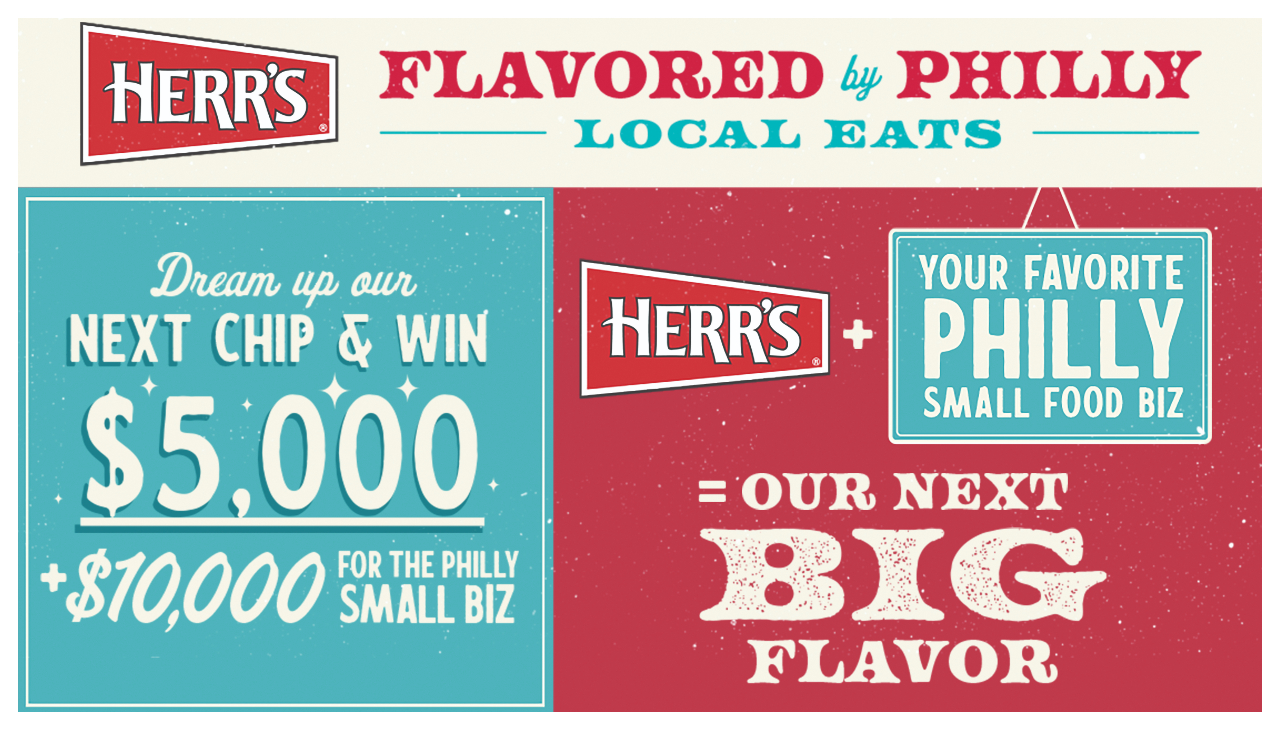 A promotional photo for Herr's Flavor By Philly contest.