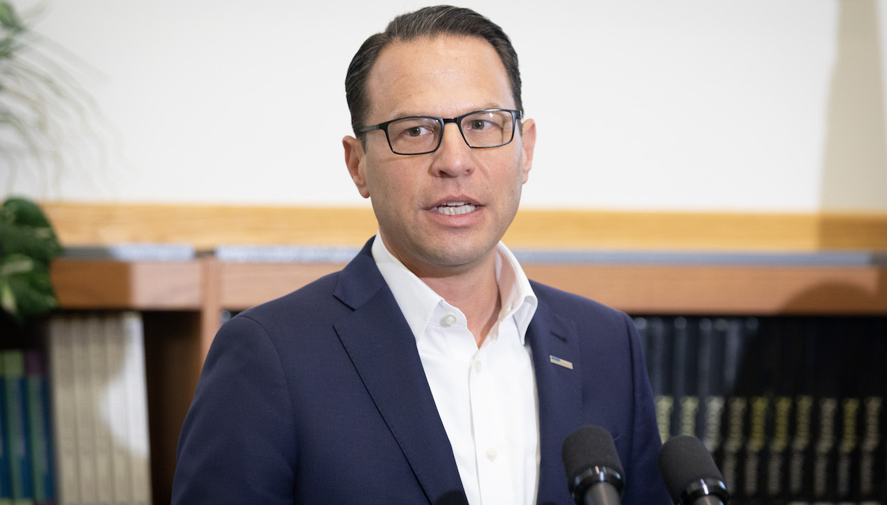 Governor Josh Shapiro on a recent visit to Parkland High School in Allentown to talk about his first budget. Photo: Commonwealth Media/Flickr