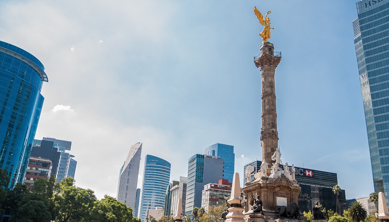 Panoramic view of Mexico City, Mexico. 