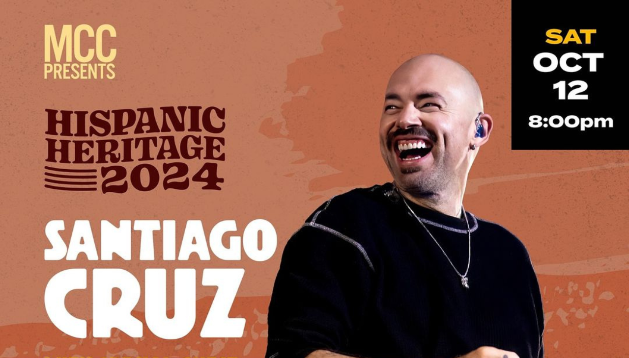 Santiago Cruz will be at the Miramar Cultural Center on October 12th. Photo: Instagram @MiramalCultural