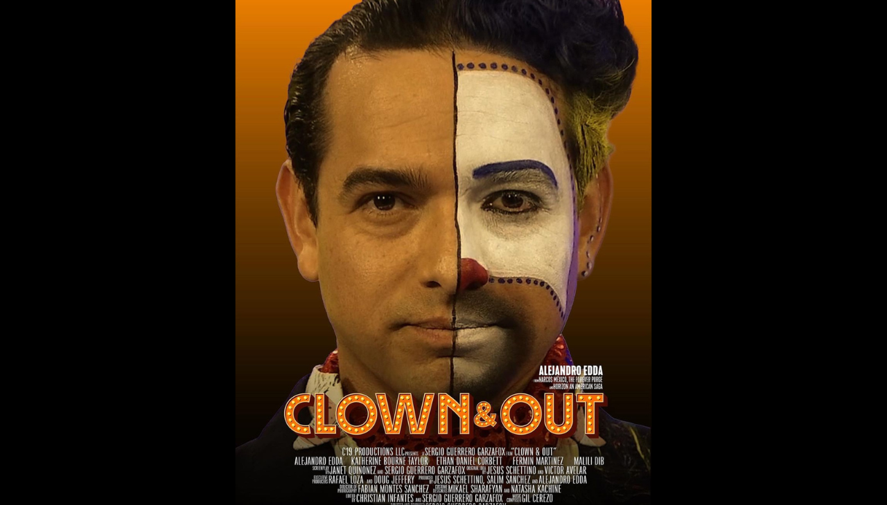 Official poster for the movie 'Clown & Out'. Photo: @serchguerrero