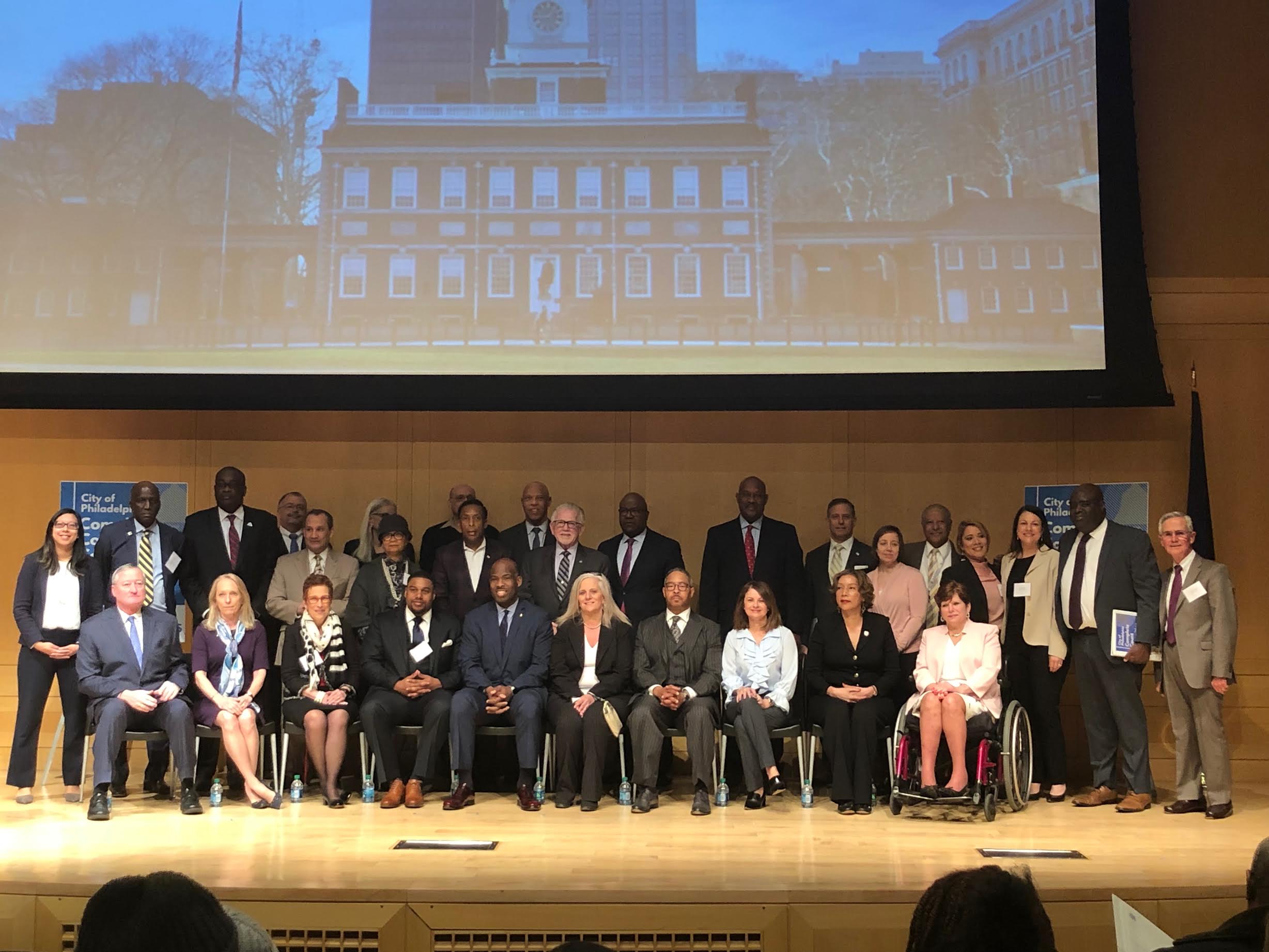 Mayor Jim Kenney and Philly Counts 2020 committee members during Census Day 2019. Photo: Sandra Rodriguez