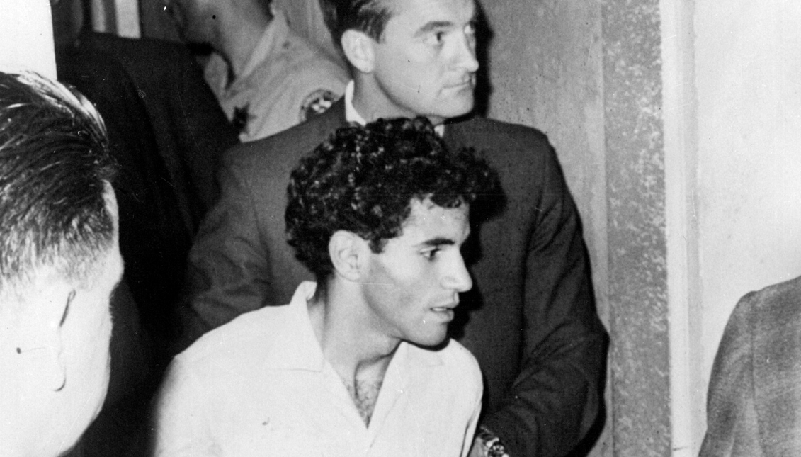 Sirhan Sirhan, charged with the assassination of Senator Robert Kennedy during a campaign stop in California, is the subject of intensive investigation by the US Government after an Arab government provided new evidence about his identity.  Keystone/Getty Images