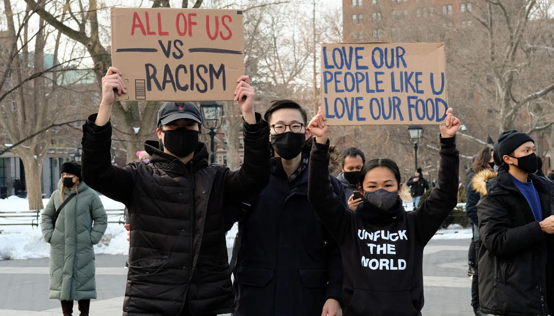 Protesters in NYC. Photo: Getty Images