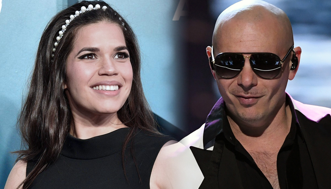 America Ferera and Pitbull are expected to speak at the virtual event. Photo: Getty Images