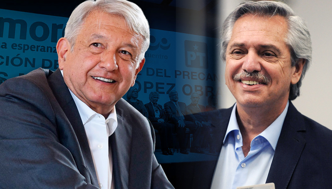 El presidente mexicano Andrés Manuel López Obrador (Izquierda) con el presidente argentino Alberto Fernández (Derecha) - Getty Images 