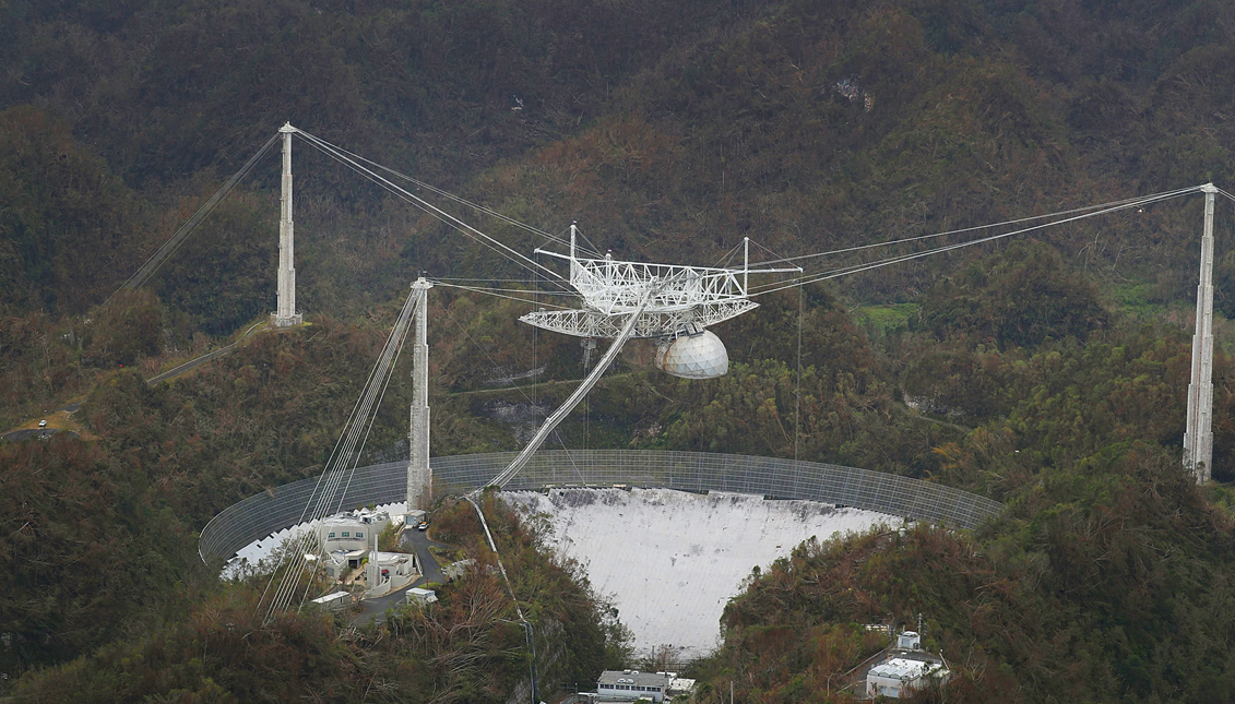 Arecibo Observatory was not only a place of great scientific discovery, but was also a global pop culture icon. Photo: Getty Images.